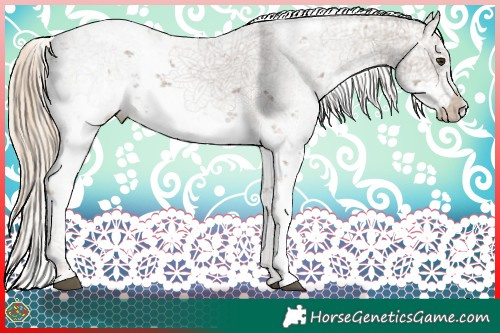 Horse Color:Chocolate Palomino Ice Sabino 