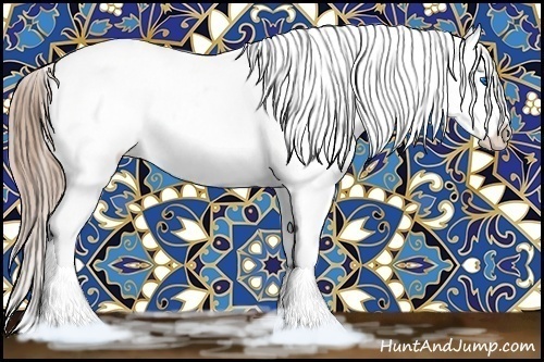 Horse Color:Chestnut Splash Snowflake Varnish