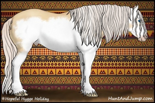 Horse Color:White Spotted Silver Amber Champagne Dun Splash Frame 
