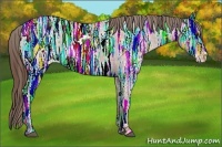Horse Color:Liver Red Ice Roan Appaloosa 
