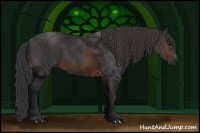 Horse Color:Brown Rabicano Brindle