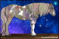 Horse Color:Nacre White Spotted Silver Black