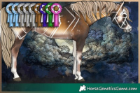 Horse Color:White Spotted Chocolate Palomino Onyx 