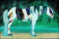 Horse Color:Thunderstruck Palomino Ice Splash Tobiano 