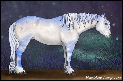 Horse Color:Watercolor White Spotted Silver Brown Chinchilla Ice Onyx Rabicano 