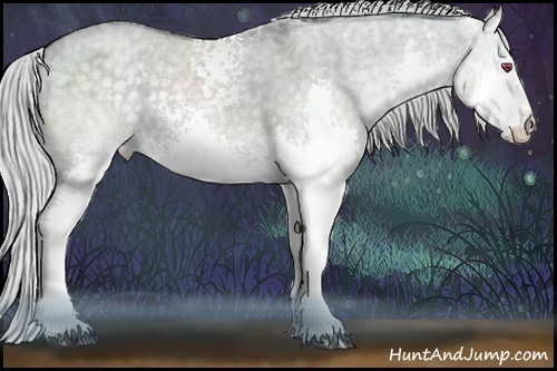Horse Color:White Spotted Silver Grullo Chinchilla Ice Splash 