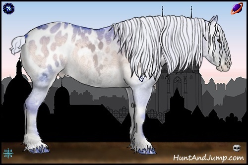 Horse Color:Watercolor White Spotted Silver Brown Ice Onyx Sabino Blanket Rabicano
