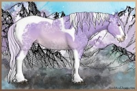 Horse Color:Watercolor Silver Brown Chinchilla Ice Splash Tobiano 
