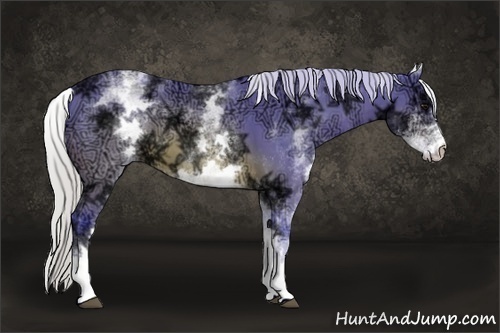 Horse Color:Watercolor White Spotted Silver Brown Ice