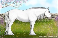 Horse Color:Watercolor Silver Bay Chinchilla Splash Tobiano Varnish 
