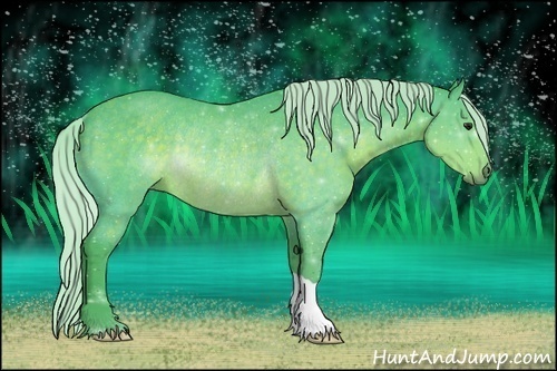 Horse Color:Watercolor Silver Bay Rabicano 