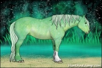 Horse Color:Watercolor Silver Bay Rabicano 