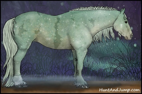 Horse Color:Watercolor Silver Black Ice Sabino Rabicano 