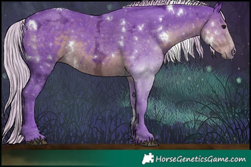 Horse Color:Watercolor White Spotted Silver Smoky Black Ice Rabicano 