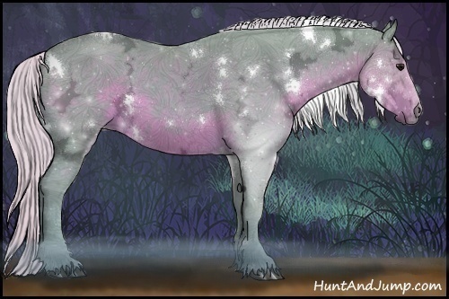 Horse Color:Watercolor White Spotted Silver Smoky Black Ice Rabicano 