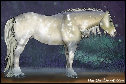 Horse Color:Watercolor White Spotted Silver Blue Onyx Ice
