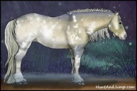 Horse Color:Watercolor White Spotted Silver Blue Onyx Ice