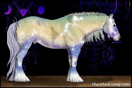Horse Color:Watercolor White Spotted Silver Blue Onyx Ice