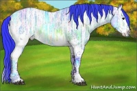 Horse Color:Watercolor White Spotted Bay Ice Sabino Splash 