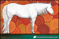 Horse Color:Liver Chestnut Chinchilla Snowflake Varnish 