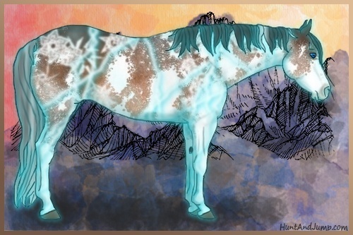 Horse Color:Thunderstruck White Spotted Bay Ice Splash