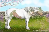 Horse Color:Watercolor White Spotted Silver Brown Ice Tobiano