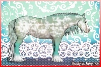 Horse Color:Watercolor Silver Bay Ice Dun Sabino Splash