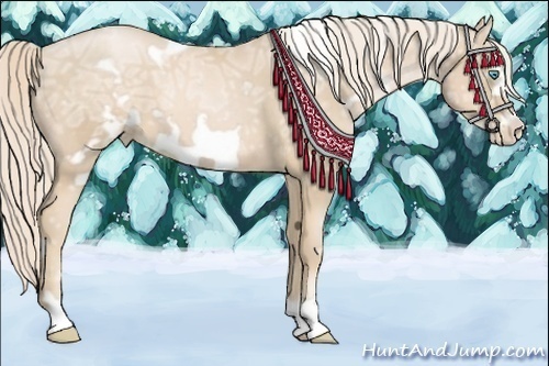 Horse Color:White Spotted Palomino Ice Pearl Frame 