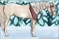 Horse Color:White Spotted Palomino Ice Pearl Frame