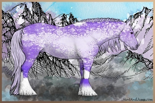 Horse Color:Watercolor Silver Brown Ice Tobiano Rabicano 