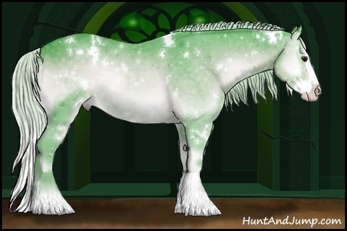 Horse Color:Watercolor White Spotted Silver Blue Onyx Chinchilla Splash Rabicano 