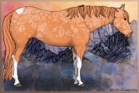 Horse Color:Watercolor Liver Chestnut Ice Tobiano