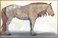 Horse Color:Nacre Chestnut Ice Sabino