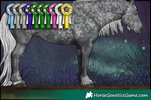 Horse Color:Silver Black Chinchilla Ice  and Silver Black Chinchilla Ice 