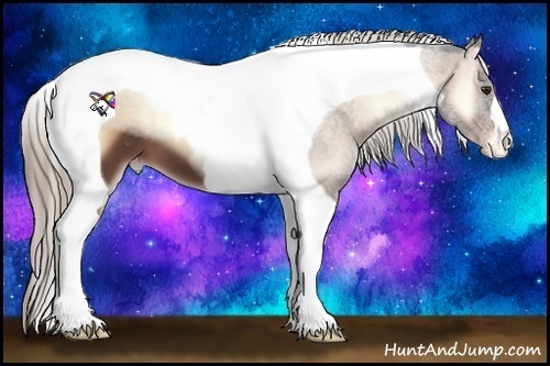 Horse Color:Liver Red Onyx Tobiano Varnish 