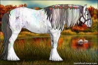 Horse Color:Nacre White Spotted Black Ice 