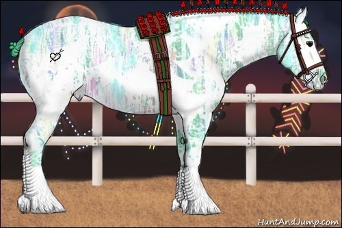 Horse Color:Watercolor White Spotted Bay Ice 