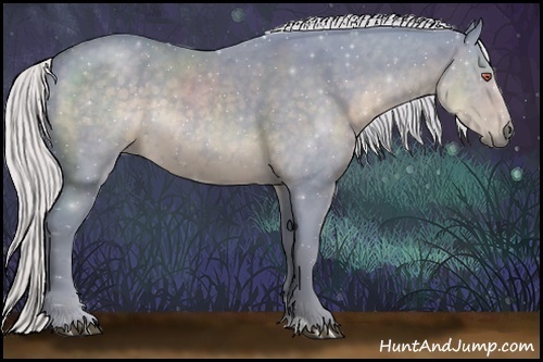 Horse Color:Watercolor Silver Black Chinchilla Sabino