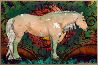 Horse Color:Watercolor White Spotted Silver Bay Ice Sabino 