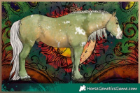 Horse Color:Watercolor White Spotted Silver Brown Ice Sabino 