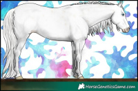 Horse Color:Silver Classic Champagne Pearl Sabino Rabicano 