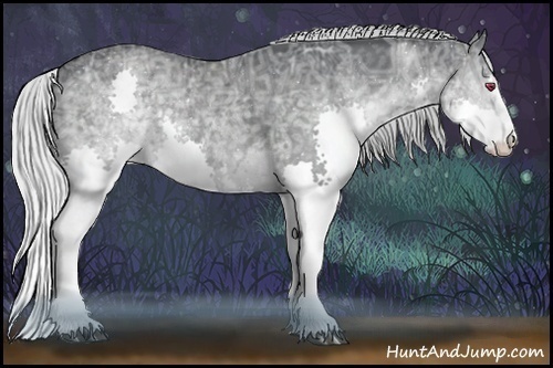 Horse Color:White Spotted Silver Black Chinchilla Ice Splash 