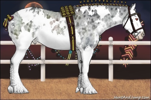 Horse Color:White Spotted Silver Black Chinchilla Splash Varnish