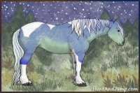 Horse Color:Watercolor Silver Brown Tobiano 