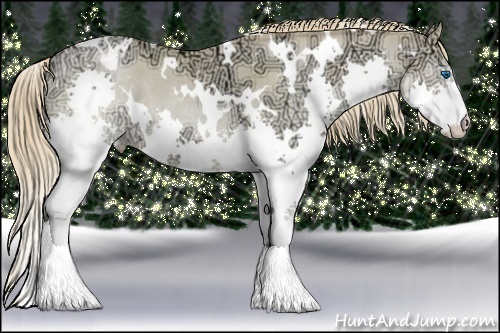 Horse Color:White Spotted Smoky Black Ice Pearl Splash Rabicano 