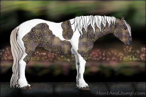 Horse Color:Plaid Silver Brown Ice Dun Tobiano