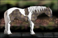 Horse Color:Plaid Silver Brown Ice Dun Tobiano