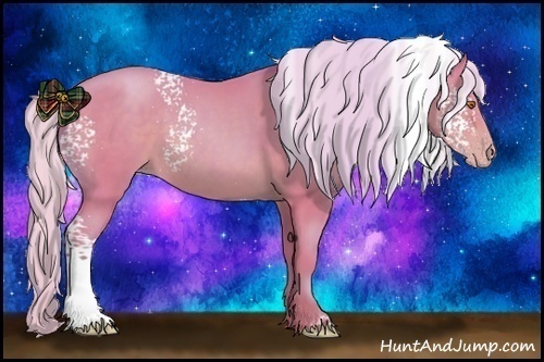 Horse Color:Watercolor White Spotted Silver Classic Champagne 