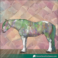 Horse Color:Nacre Watercolor Brown Tobiano Rabicano and Nacre Watercolor White Spotted Brown Tobiano Rabicano