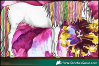 Horse Color:Painted White Spotted Silver Classic Champagne Pearl Dun Tobiano Near Leopard Rabicano 